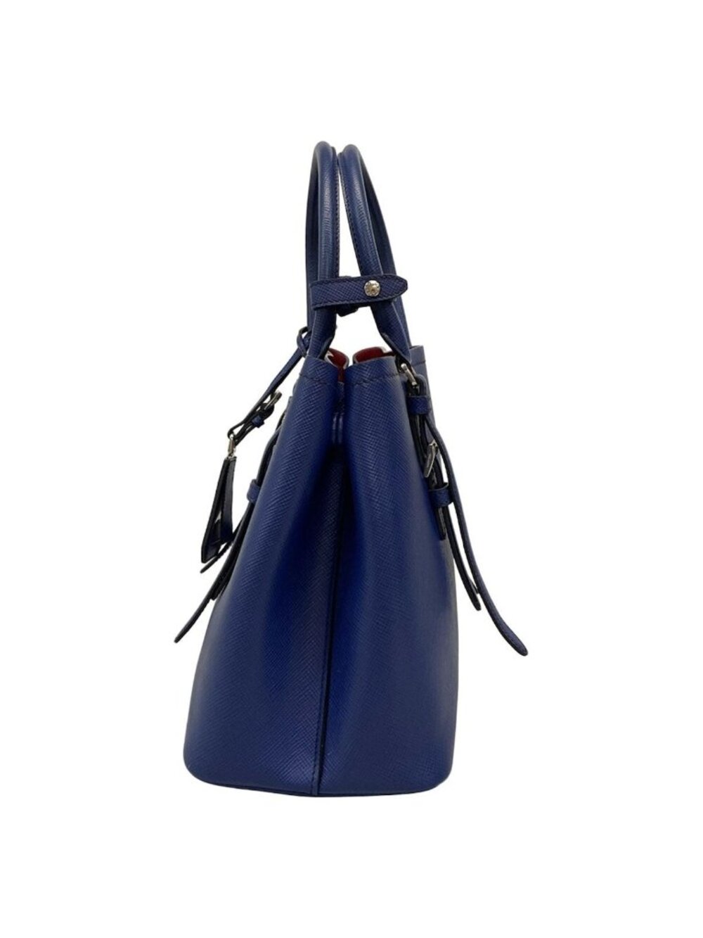★SOLD★ Prada Tote Blue Leather - Picture 4 of 15
